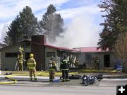 Pinedale House Fire. Photo by Dawn Ballou, Pinedale Online.