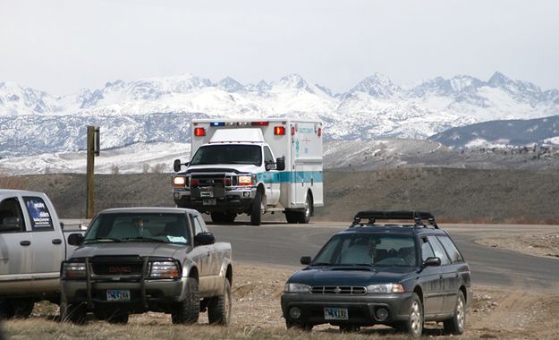 Ambulance. Photo by Pam McCulloch, Pinedale Online.