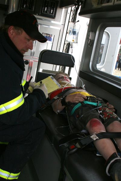 Inside Ambulance. Photo by Pam McCulloch, Pinedale Online.