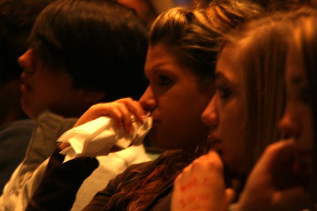 Students Emotional. Photo by Pam McCulloch, Pinedale Online.