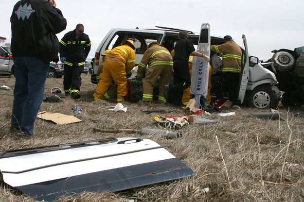 Van Rescue. Photo by Pam McCulloch, Pinedale Online.