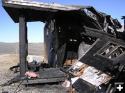 Fire damage. Photo by Dawn Ballou, Pinedale Online.