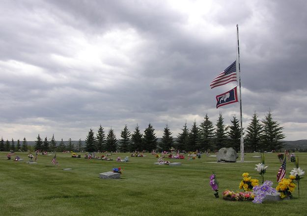 Half Mast. Photo by Dawn Ballou, Pinedale Online.