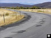 Road patching. Photo by Dawn Ballou, Pinedale Online.