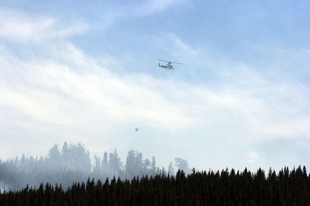 Hitting Spot Fires. Photo by Dawn Ballou, Pinedale Online.