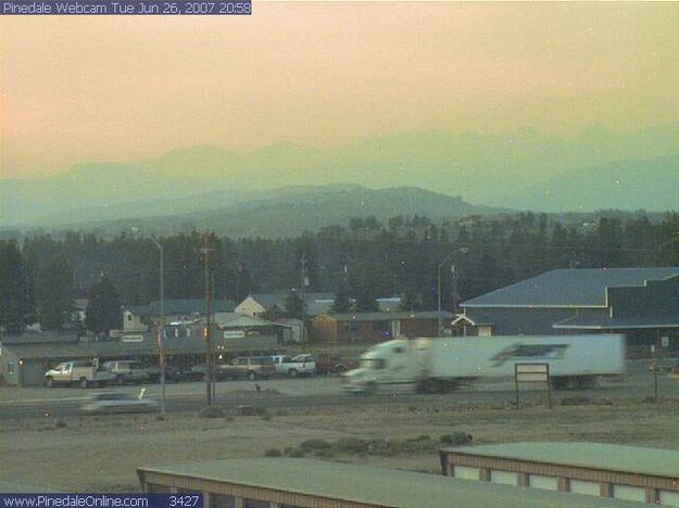 Tuesday Sunset in Pinedale. Photo by Pinedale Webcam.