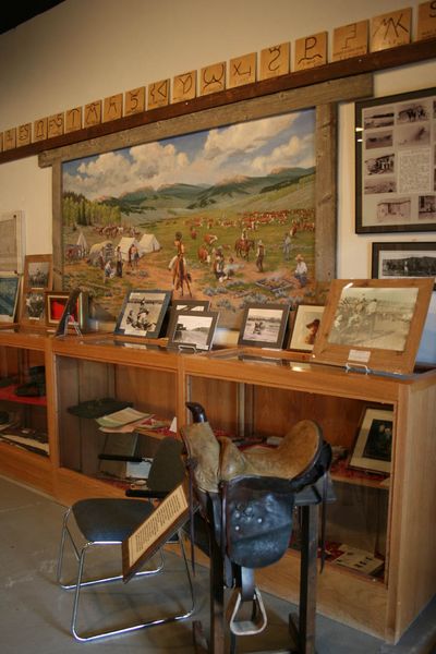 Ranching display. Photo by Dawn Ballou, Pinedale Online.