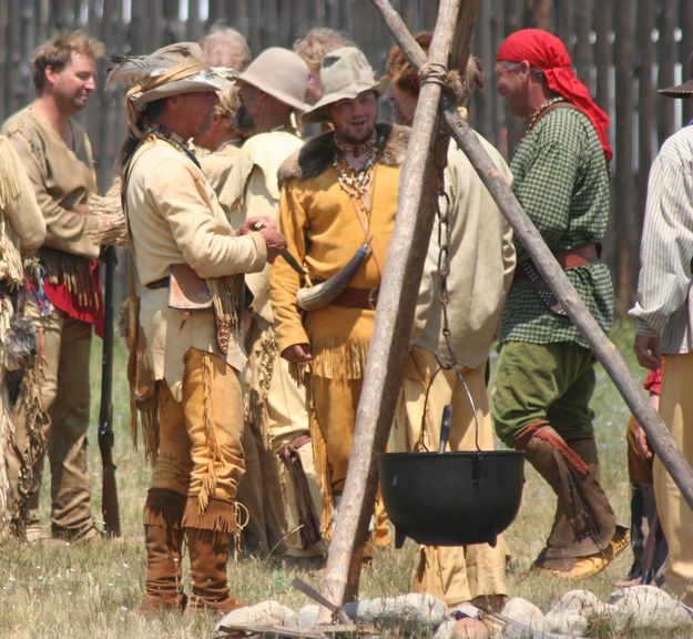 Mountain Man Camp. Photo by Clint Gilchrist, Pinedale Online.