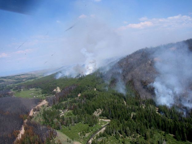 Aerial view July 30. Photo by Bridger-Teton National Forest.