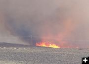 Flames near town. Photo by Dave Bell.