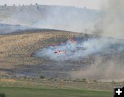 Grass fire. Photo by Dawn Ballou, Pinedale Online.