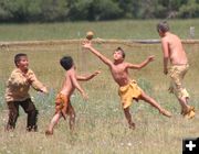 Ball game. Photo by Clint Gilchrist, Pinedale Online.