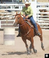 Barrel Racing. Photo by Clint Gilchrist, Pinedale Online.