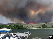 Seeing the flames. Photo by Jesse Lake, Lakeside Lodge.