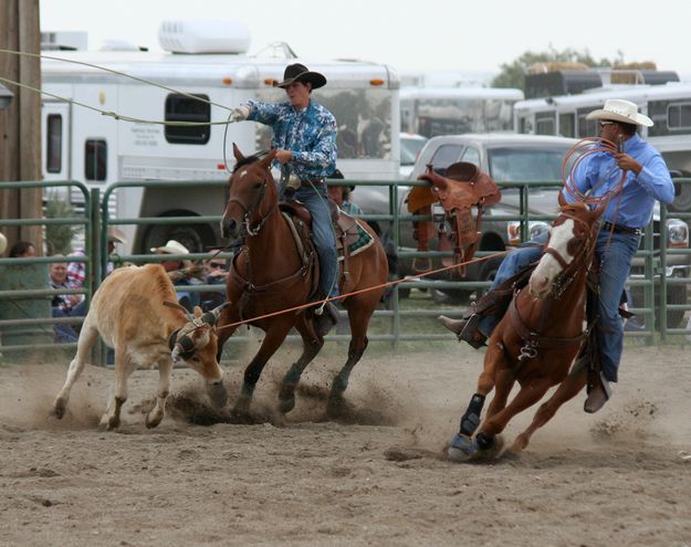 Joey Parker  & Dustin Redmond. Photo by Pinedale Online.