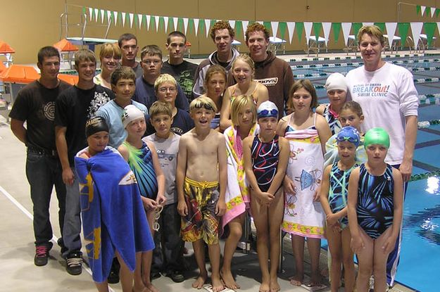 Pinedale Swimmers. Photo by Bob Rule, KPIN 101.1 FM Pinedale Radio.