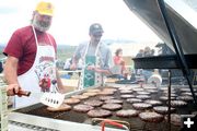 Grilling Burgers. Photo by Pam McCulloch.