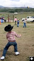 Tossing the Football. Photo by Pam McCulloch.