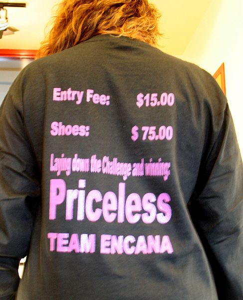 EnCana T-shirts. Photo by Pam McCulloch.
