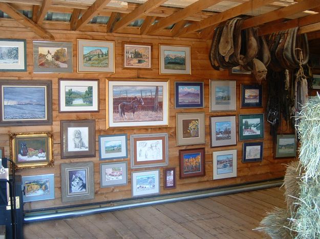 Artwork in the Barn. Photo by Lynn Thomas.