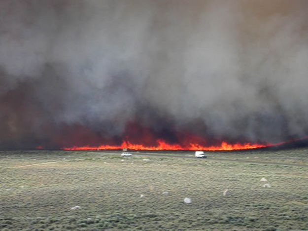 Fireline approaches. Photo by Jesse Lake, Lakeside Lodge.