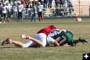 4th Down Stop. Photo by Clint Gilchrist, Pinedale Online.