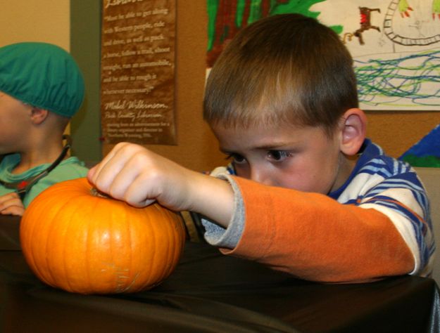 Pumpkin Decorating. Photo by Pam McCulloch.