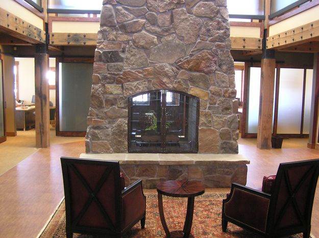 Beautiful Fireplace. Photo by Bob Rule, KPIN 101.1 FM.