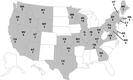 Salmonella Map. Photo by Centers for Disease Control.