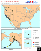 US Earthquakes. Photo by USGS.