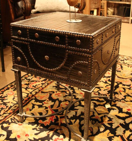 Document Box End Table. Photo by Dawn Ballou, Pinedale Online.