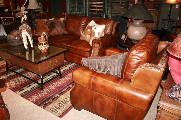 Leather Couch. Photo by Dawn Ballou, Pinedale Online.