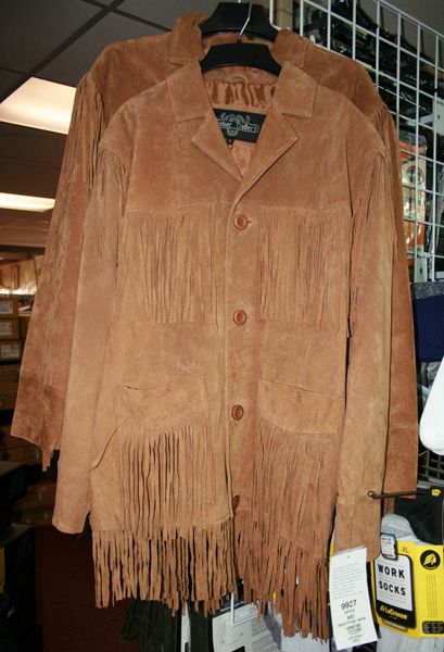 Leather Fringe Jacket. Photo by Dawn Ballou, Pinedale Online.