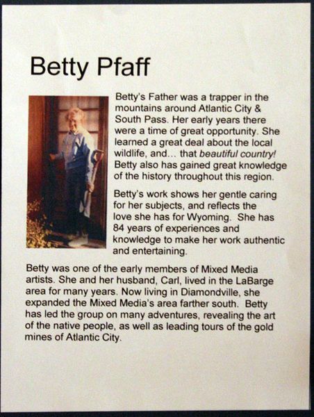 Betty Pfaff. Photo by Dawn Ballou, Pinedale Online.