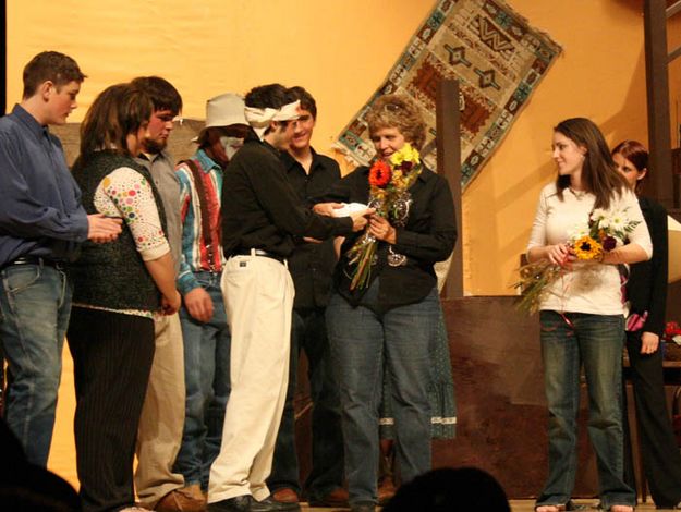 Flowers for Ms Statton. Photo by Dawn Ballou, Pinedale Online.