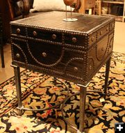 Document Box End Table. Photo by Dawn Ballou, Pinedale Online.