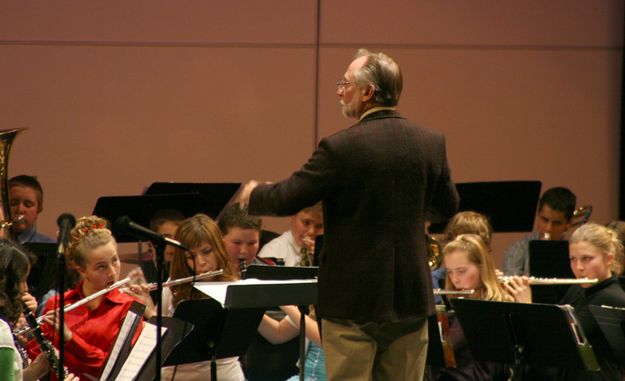 Band Director, Craig Sheppard. Photo by Pam McCulloch, Pinedale Online.