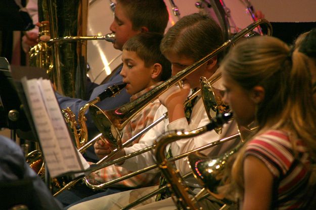 Middle School Horns. Photo by Pam McCulloch, Pinedale Online.