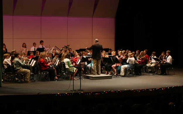 Pinedale Middle School Concert Band. Photo by Pam McCulloch, Pinedale Online.