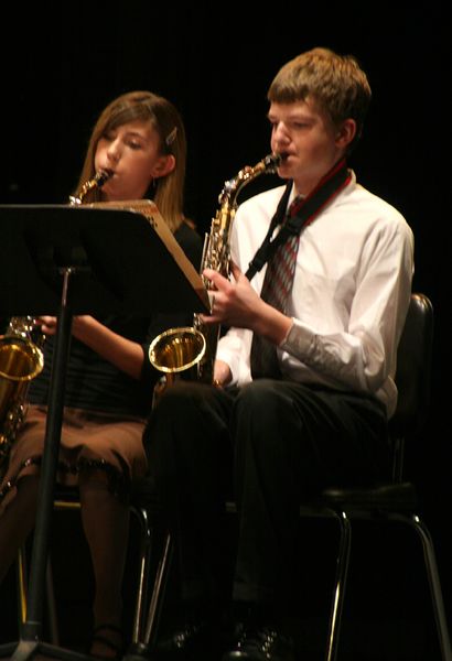Calvin Makelky on Sax. Photo by Pinedale Online, Pinedale Online.