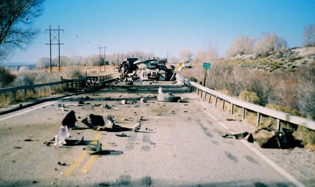 October 28 accident. Photo by Wyoming Highway Patrol.