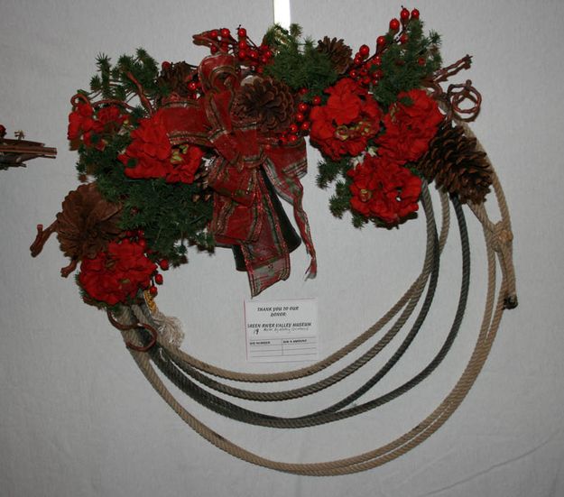 Green River Valley Museum wreath. Photo by Dawn Ballou, Pinedale Online.