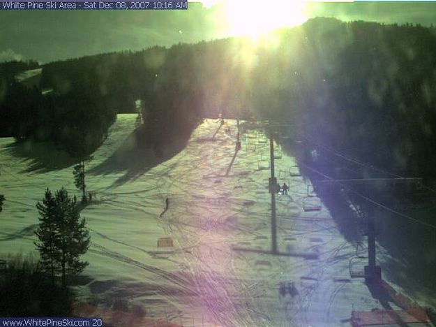 Opening Day. Photo by White Pine Lodge webcam.