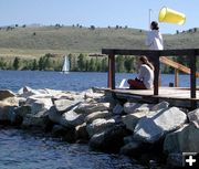 Rock breakwater. Photo by Pinedale Online.