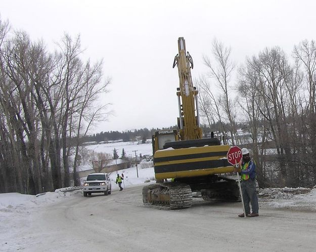 Bridge work. Photo by Bob Rule, KPIN 101.1 FM.