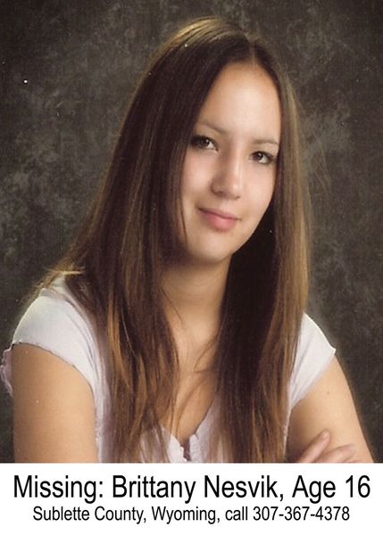Brittany Nesvik - Missing Person. Photo by Sublette County Sheriff's Office.