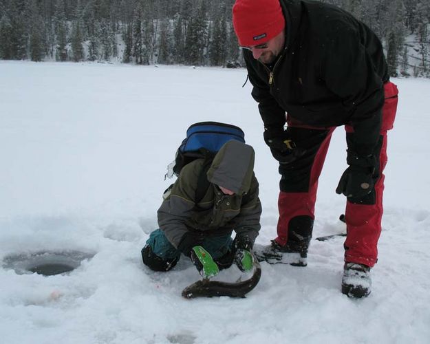 Ice Fishing at Half Moon Lake. Photo by Joe Zuback.