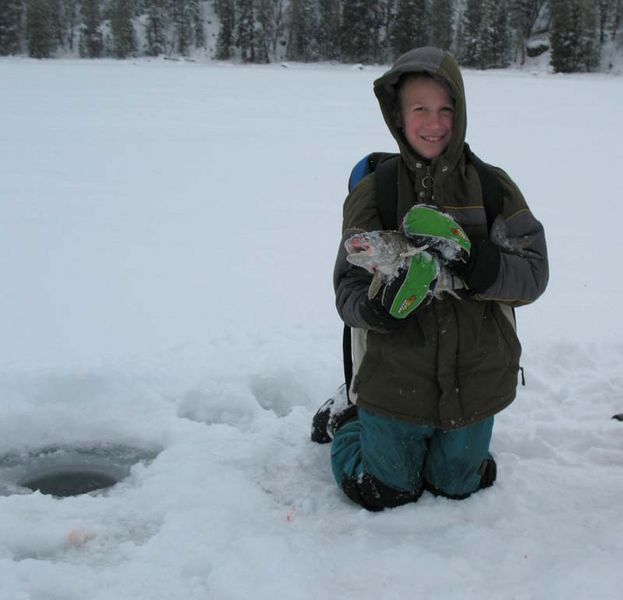 Gannett and his fish. Photo by Joe Zuback.