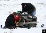 Early Repairs. Photo by Clint Gilchrist, Pinedale Online.