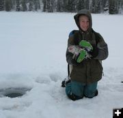 Gannett and his fish. Photo by Joe Zuback.